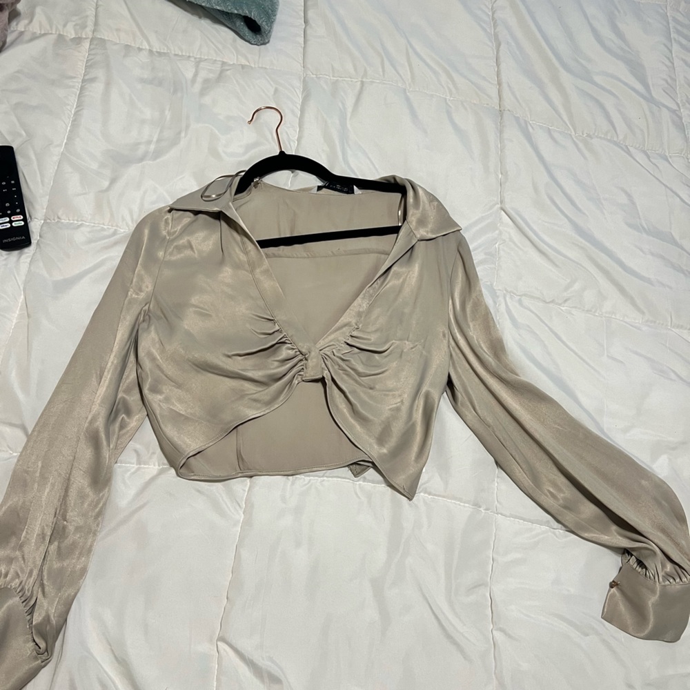 NWT! Shimmery long sleeve zara top